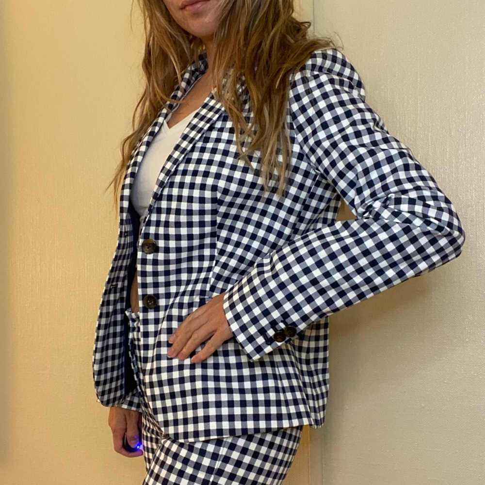 J. Crew gingham pattern blazer - Picture 2 of 12